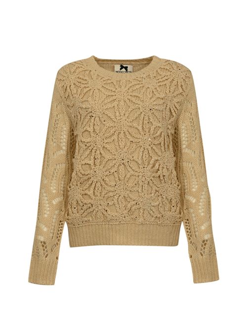 Maglia crochet in misto lana NO SECRETS | 253NS246CARAMELLO